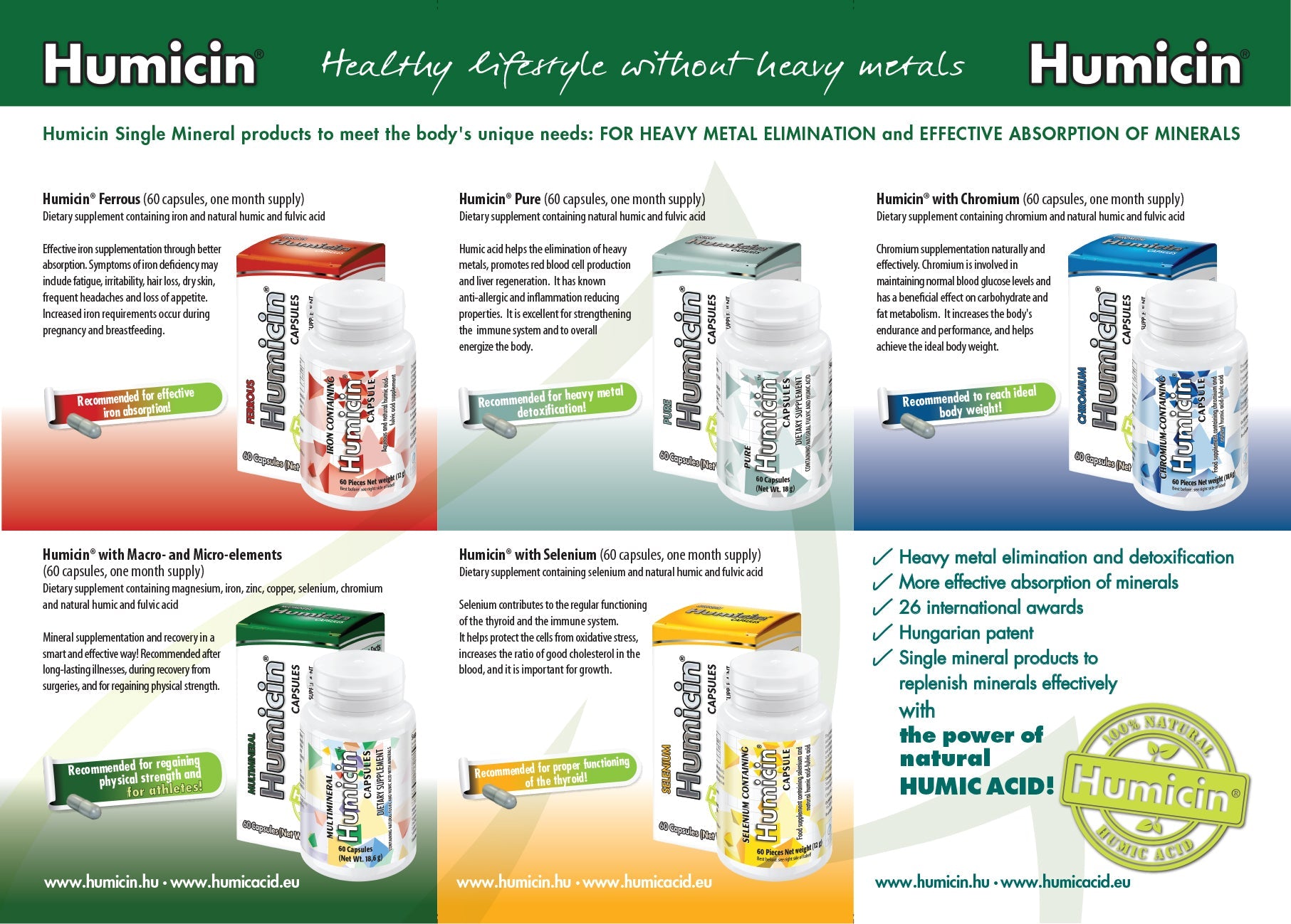 HUMICIN PRODUCTS FOR BETTER HEALTH