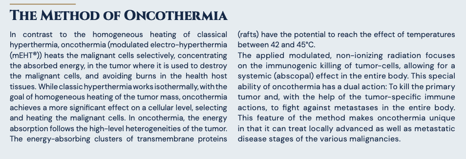 ONCOTHERM EHY-2030 MODEL